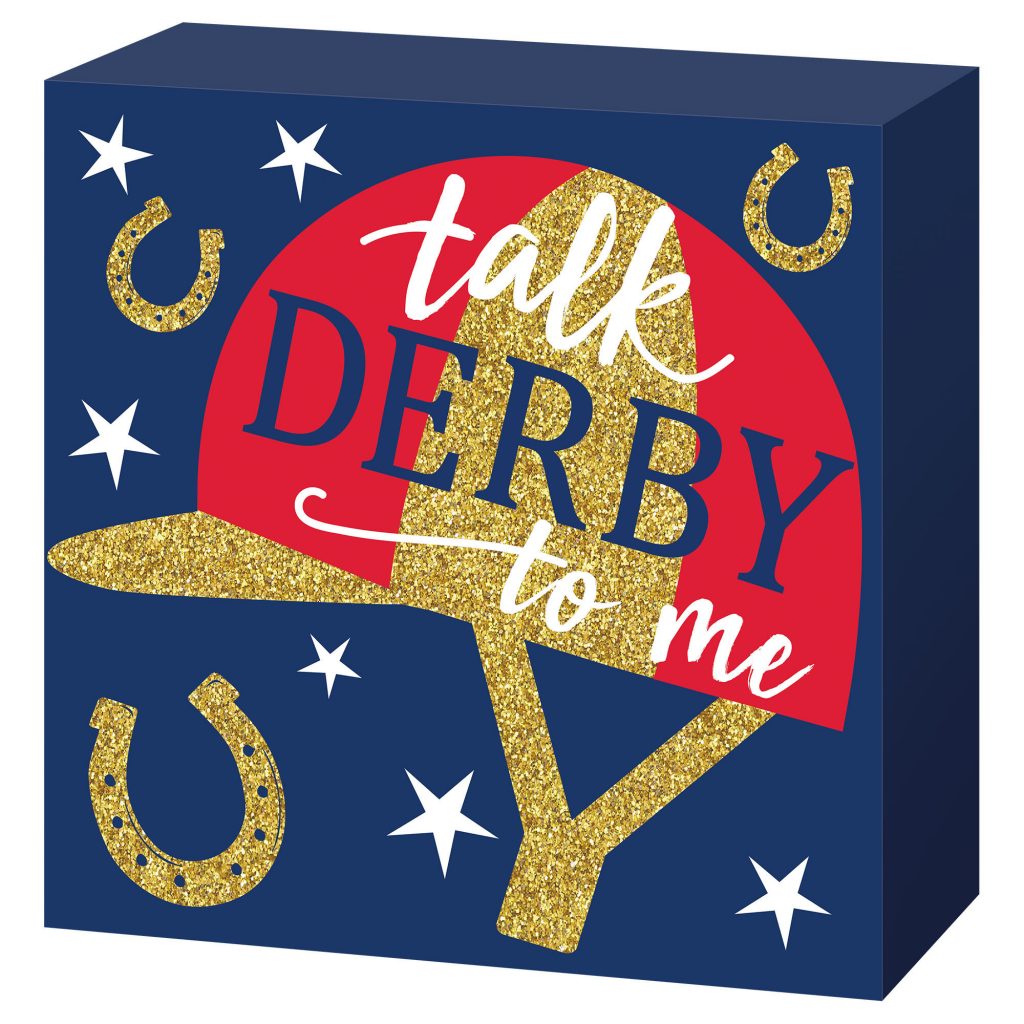 Derby Day Standing Square Plaque Derby Gifts