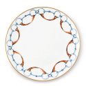 Equestrian Gold Bit Bone China Round Dinner Plate with Gold Rim