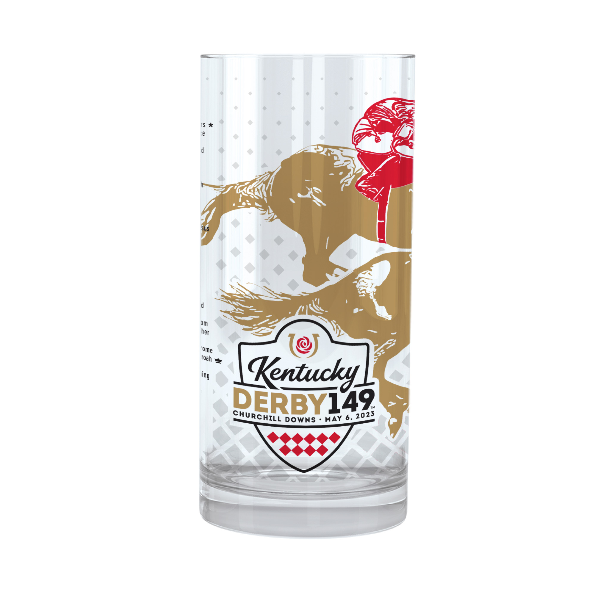 Official Ky Derby 149 GOLD Mint Julep Glass Derby Gifts