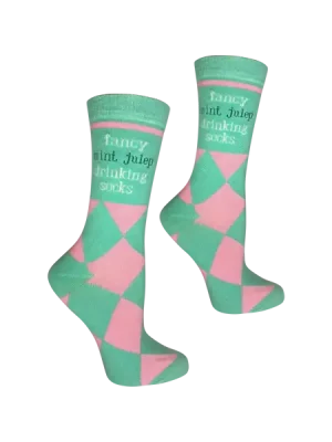 Fancy Mint Julep Drinking  Ladies Socks