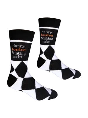 Fancy Bourbon Drinking Men's Socks