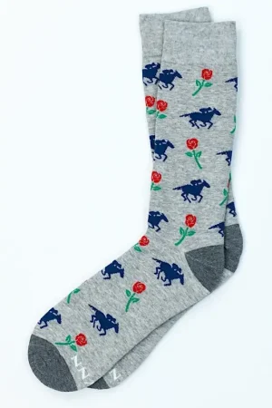 "Victory Rose" Heather Gray Men's Socks