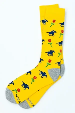 "Victory Rose" Yellow Men's Socks