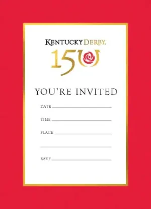 Kentucky Derby 150th Anniversary Party Invitation