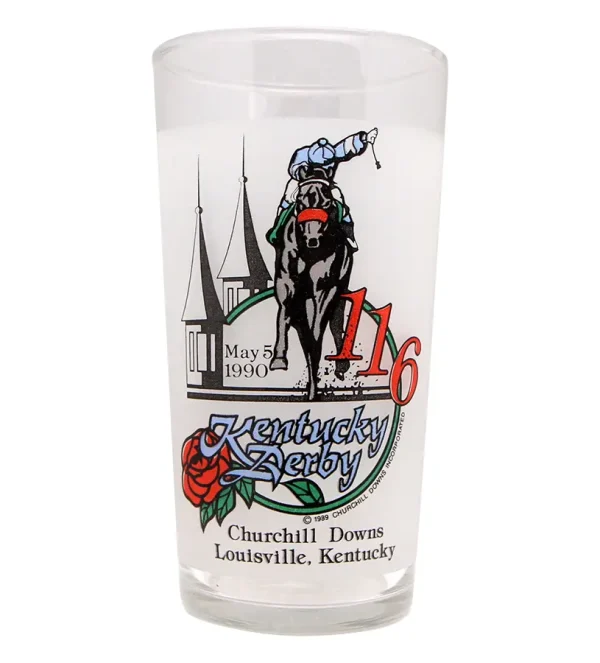 116th Official Kentucky Derby Glass - 1990
