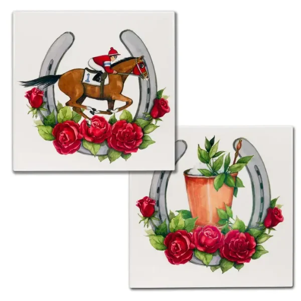 The Race Is On Ceramic Coasters