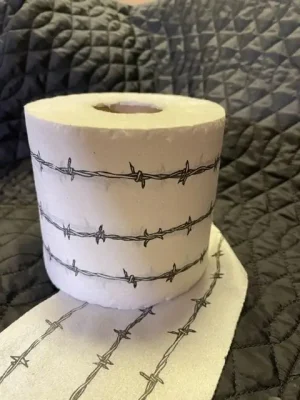 Barbed Wire Powder Room Bath Tissue