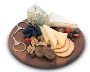 Round Wood Horse Bit Cheese Board