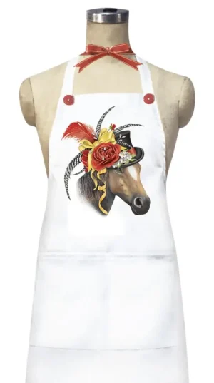 Apron With A Horse Strutting It's Derby Hat