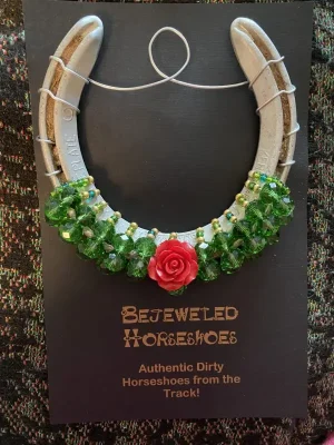 Bejeweled Horseshoe with the Derby Colors