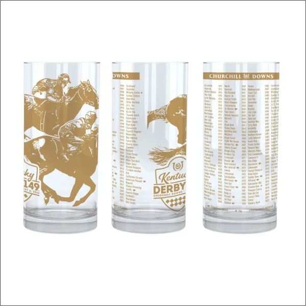 Official Ky Derby 149 Gold Mint Julep Glass