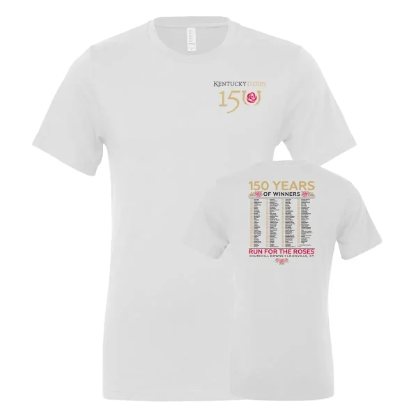 Kentucky Derby 150 Event Logo Winner's T-Shirt - White