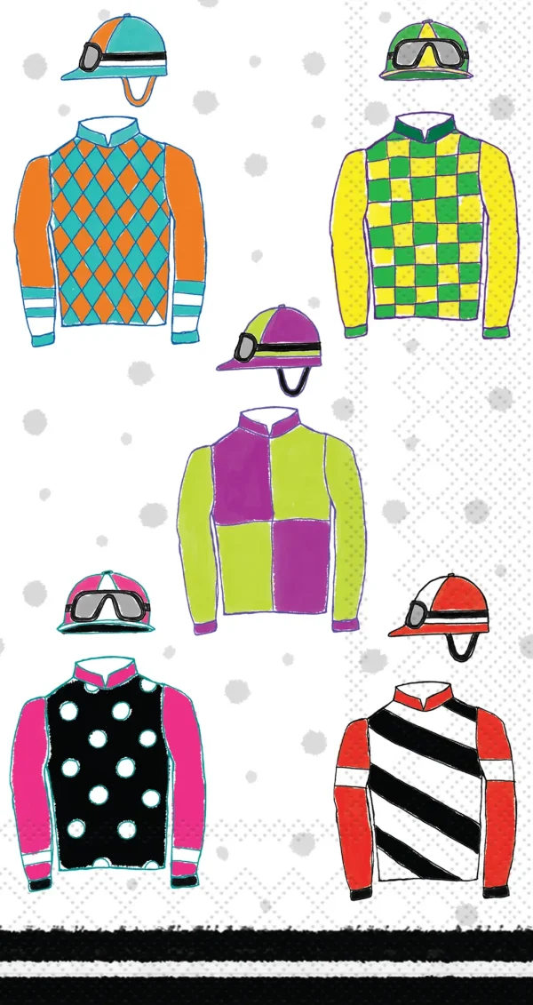 Multi Jockey Silks Guest Towel
