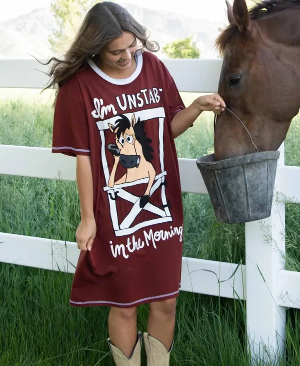 Unstable in The Morning Women's Horse Nightshirt
