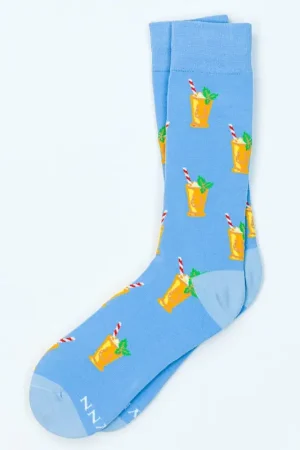 Mint Julep Please Blue Men's Socks