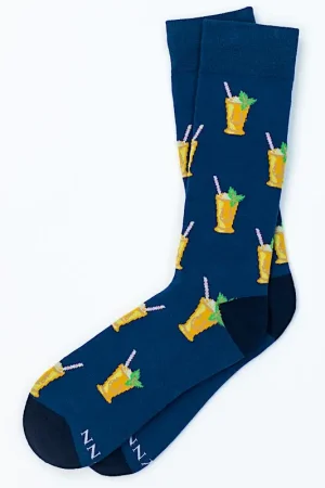 Mint Julep Please Navy Men's Socks