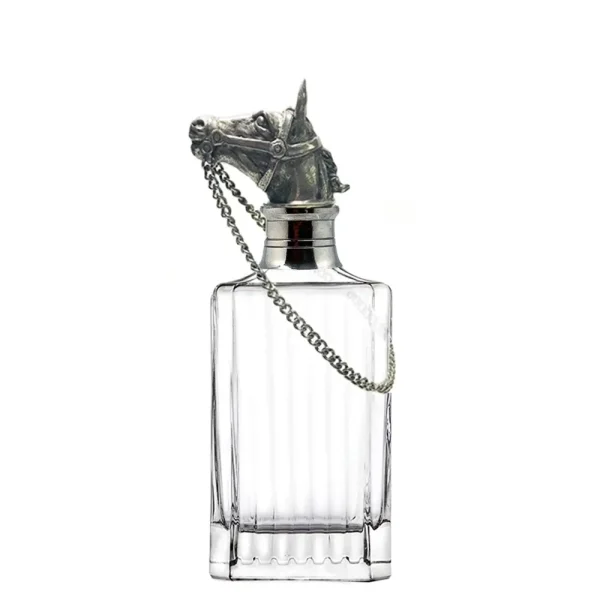 MENAGERIE Italian Crystal Horse Whiskey & Spirits Decanter