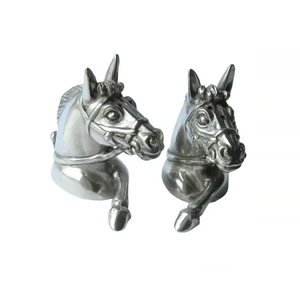 MENAGERIE Fine Pewter Horse Salt and Pepper Set