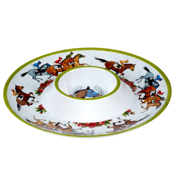 Day at the Races Melamine Chip & Dip Platter