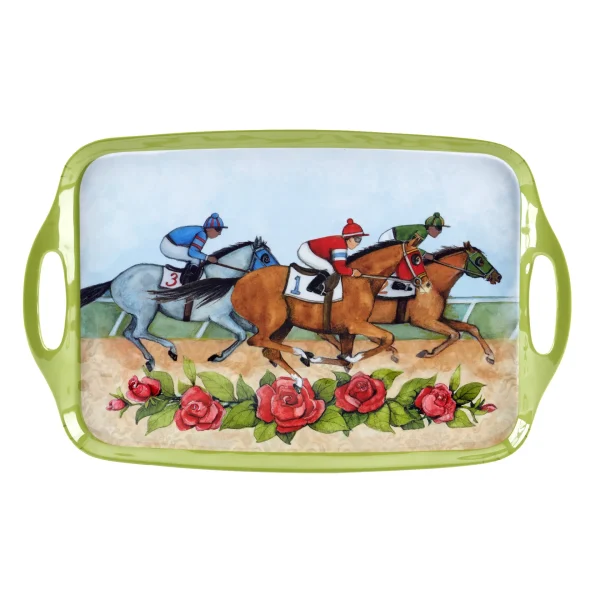 Day at the Races Melamine Rectangular Tray