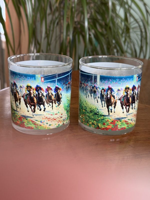 "The Spirit of Spring Racing" Rocks Glass