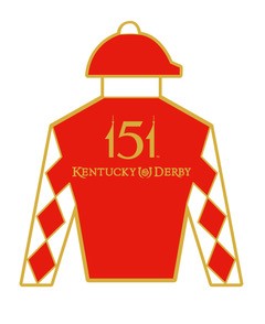 Official 151st Red Jockey Silks Lapel Pin