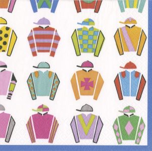 Festive Jockey Silks Cocktail Napkins