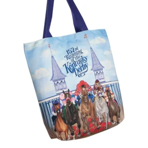 152nd Art of the Derby Tote Bag with Contrasting Blue Handles (Sorry, Sold Out)