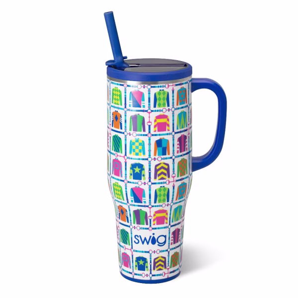 Jockey Club (Swig) Thermal Tumbler 30 oz with flip straw