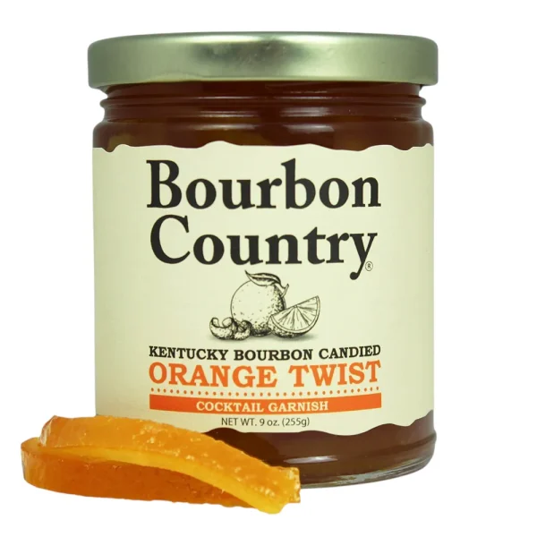 Bourbon Country Kentucky Bourbon Candied Orange Twist-Infused Cocktail Garnish